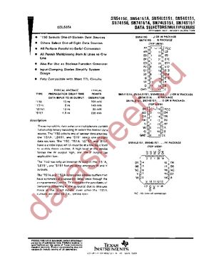 SN74LS151NSRG4 datasheet  